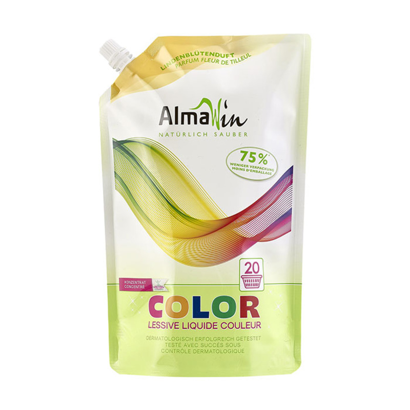 БИО Течен перилен препарат за цветни дрехи AlmaWin 1,5л.