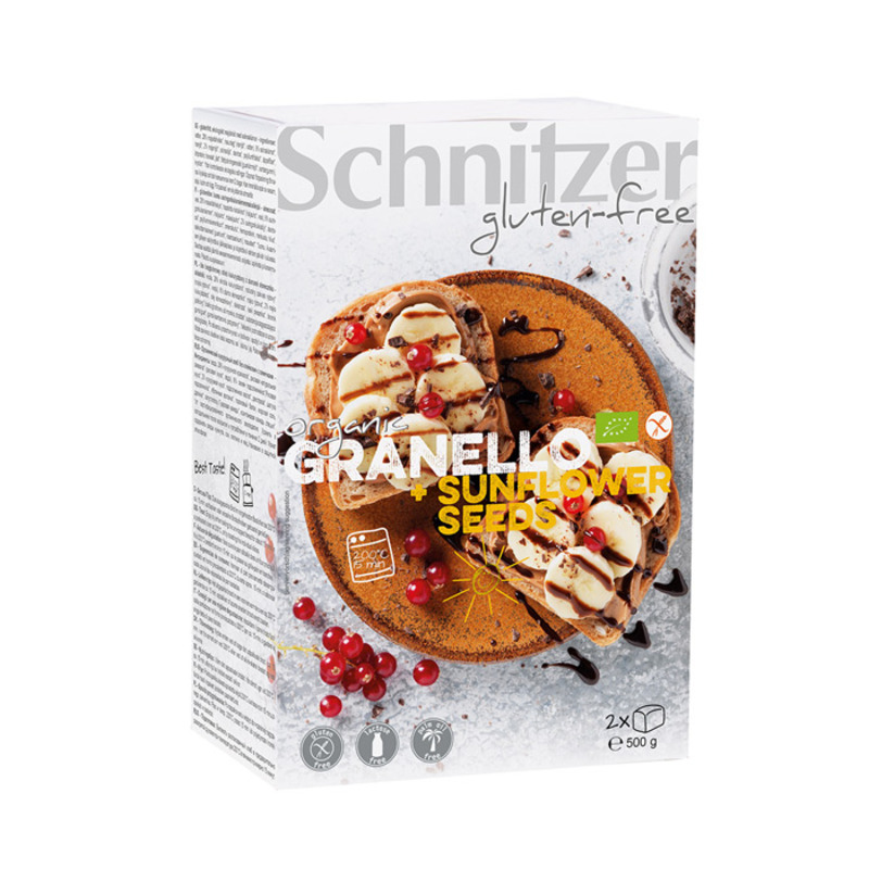 БИО Хляб Гранело със слънчогледови семена Без глутен Schnitzer 500 гр.