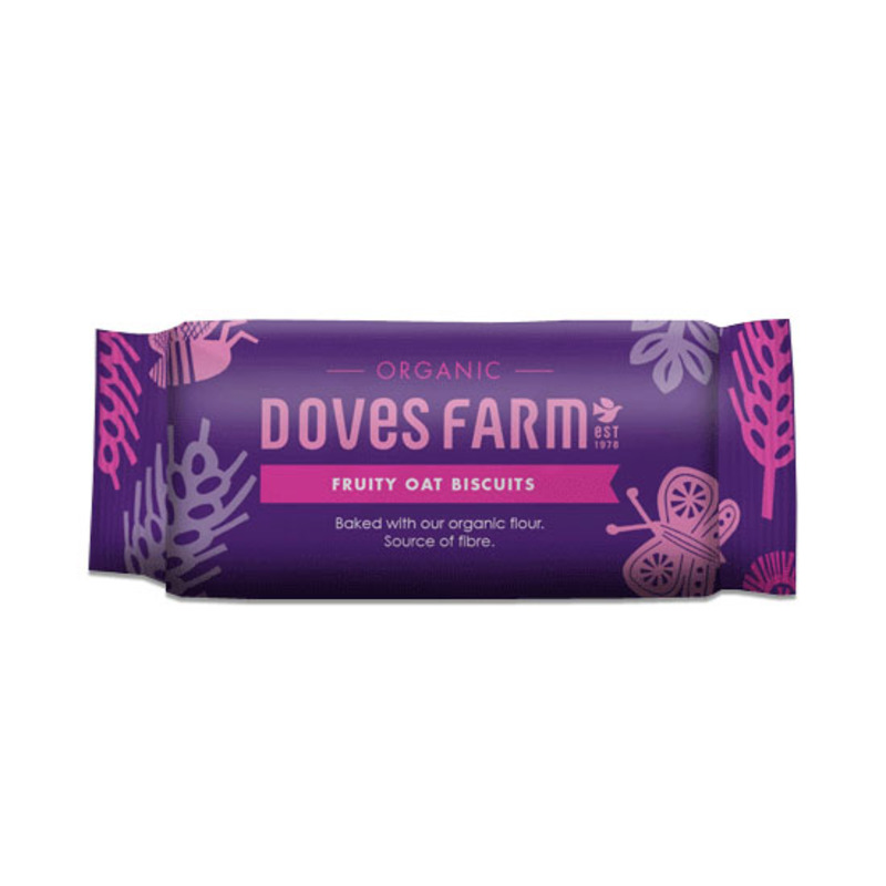 БИО Овесени бисквити с плодове Doves Farm 200 гр.