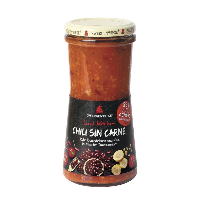 БИО Доматен сос с червен боб и царевица (Chili sin Carne) Zwergenwiese 420 мл.