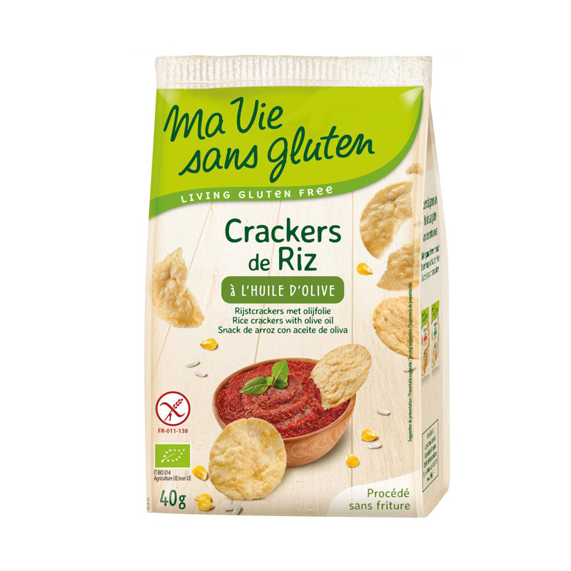 БИО Оризови крекери със зехтин Без глутен Ma Vie Sans Gluten 40 гр.