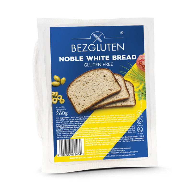 Бял хляб Noble Без глутен Bezgluten 260 гр.